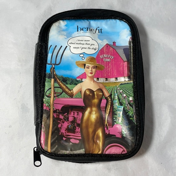 Benefit Zip Around Black/Multicolored makeup bag